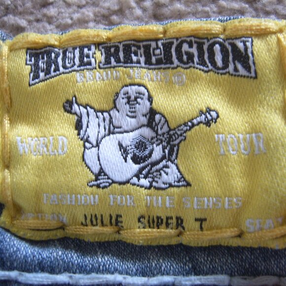 Like New Excellent Condition True Religion Women Super T Jeans sz 27 Made in USA - Picture 5 of 5